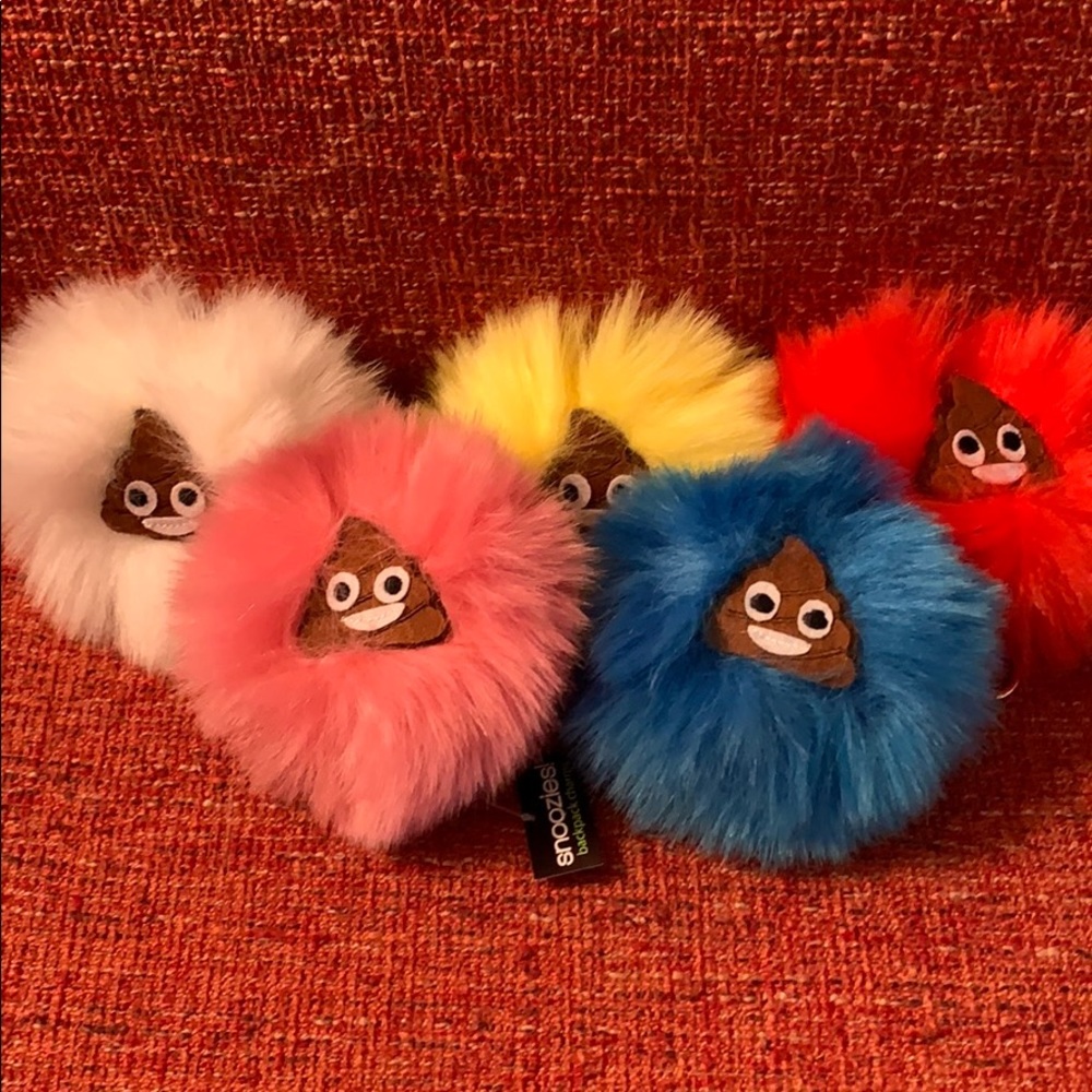 POOP emoji backpack charms/key rings